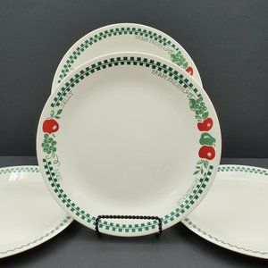 Corelle Farm Fresh Dinner Plates Beige Jam Jelly Homemade Apples Checks Plates